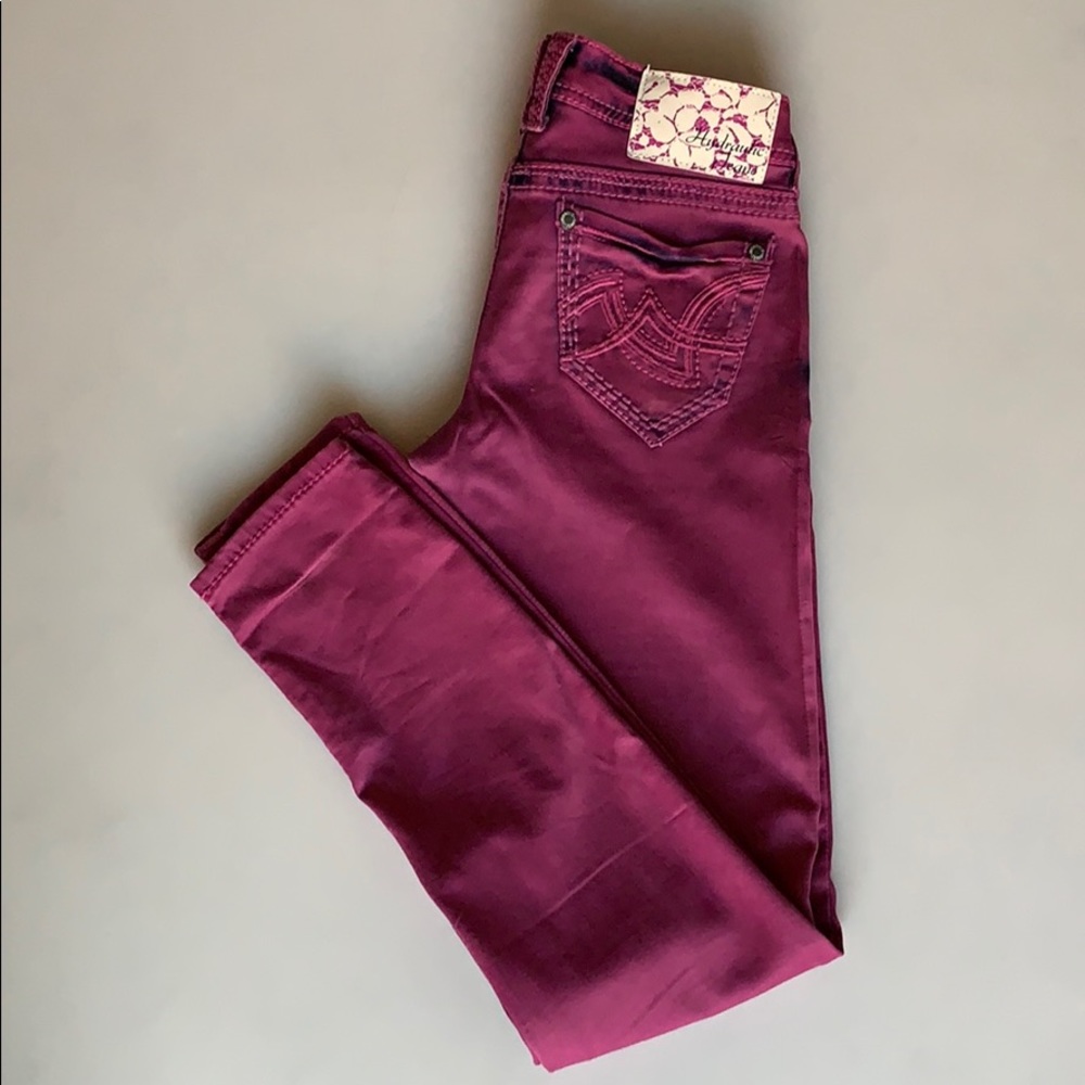 Dark Magenta hydraulic Jeggings